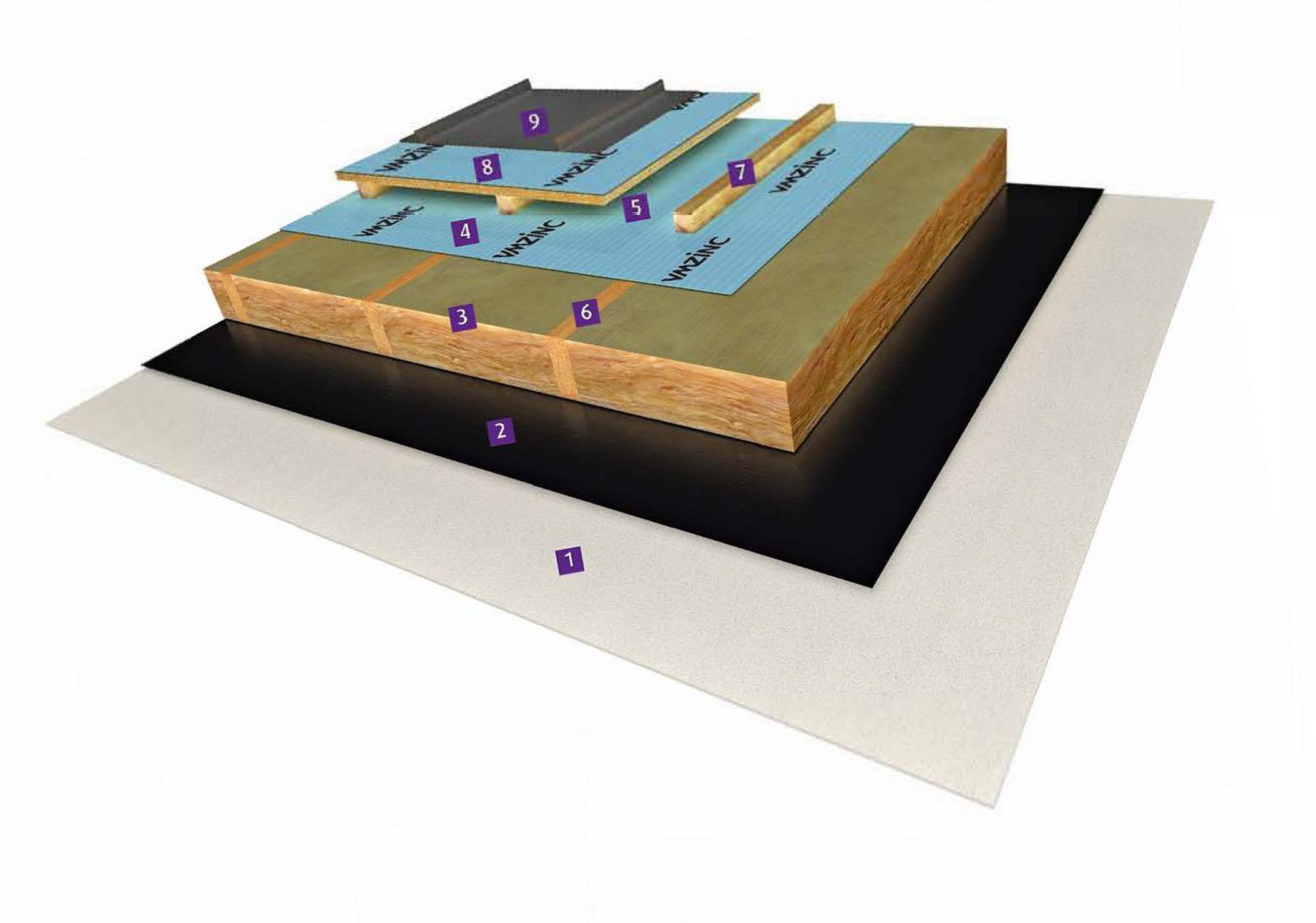 Standing seam on ventilated plywood-image